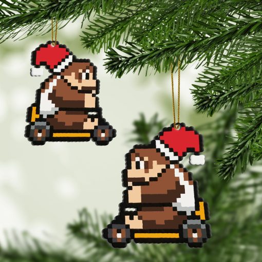Gearhumans 3D Merry Christmas Donkey Kong 8 bit Go Go Custom Ornaments - Image 3