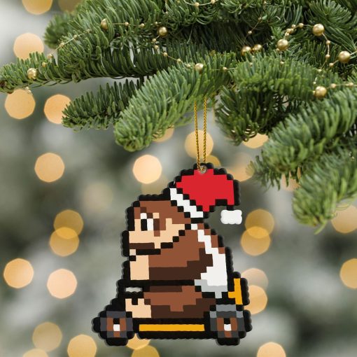 Gearhumans 3D Merry Christmas Donkey Kong 8 bit Go Go Custom Ornaments - Image 4