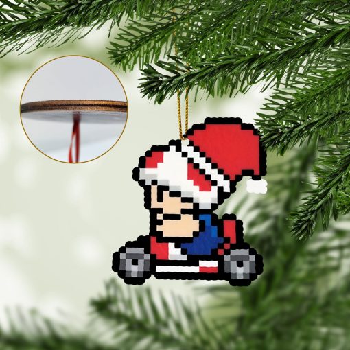 Gearhumans 3D Merry Christmas Toad 8 bit Go Go Custom Ornaments - Image 2