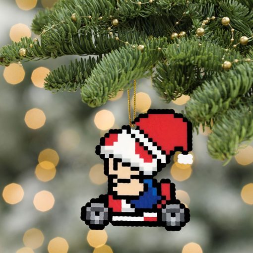 Gearhumans 3D Merry Christmas Toad 8 bit Go Go Custom Ornaments - Image 4