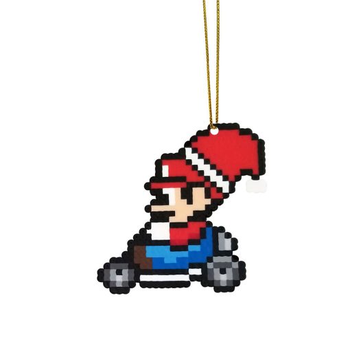 Gearhumans 3D Merry Christmas Mario 8 bit Go Go Custom Ornaments