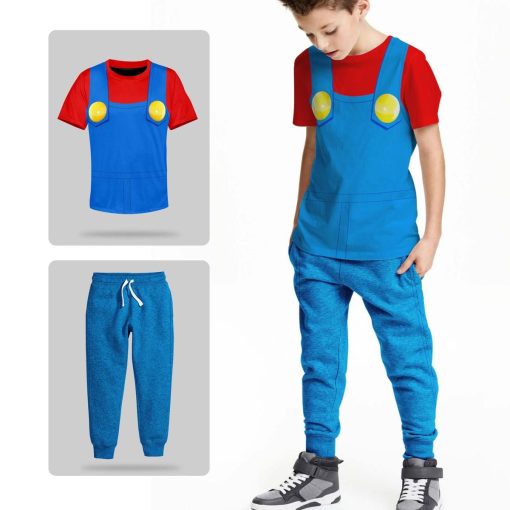 Gearhumans 3D Mario Custom Kid Hoodie - Image 9