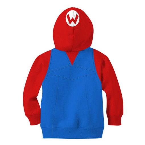 Gearhumans 3D Mario Custom Kid Hoodie - Image 8