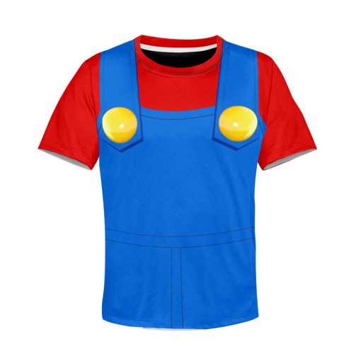 Gearhumans 3D Mario Custom Kid Hoodie - Image 5