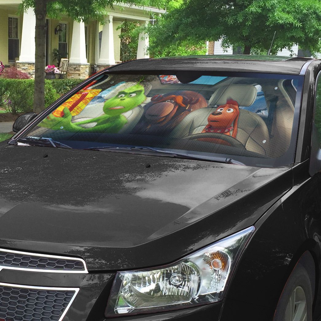 Gearhumans 3D Max The Dog And Grinch Ver 2 Custom Car Auto Sunshade 5 Gearhumans 3D Max The Dog And Grinch Ver 2 Custom Car Auto Sunshade - Image 5