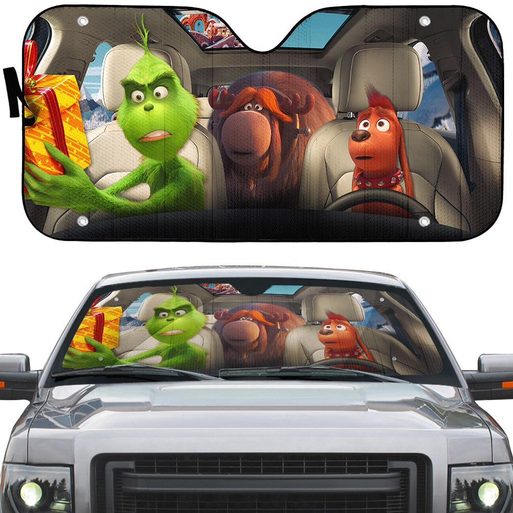 Gearhumans 3D Max The Dog And Grinch Ver 2 Custom Car Auto Sunshade 3 Gearhumans 3D Max The Dog And Grinch Ver 2 Custom Car Auto Sunshade - Image 3