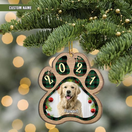Gearhumans 3D Christmas Dog Paw Ornament Custom Name Custom Photo Wood Ornament 5 Gearhumans 3D Christmas Dog Paw Ornament Custom Name Custom Photo Wood Ornament - Image 5