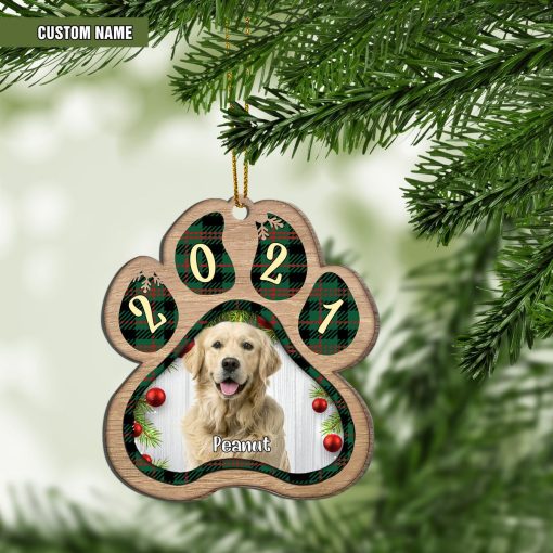 Gearhumans 3D Christmas Dog Paw Ornament Custom Name Custom Photo Wood Ornament 6 Gearhumans 3D Christmas Dog Paw Ornament Custom Name Custom Photo Wood Ornament - Image 6