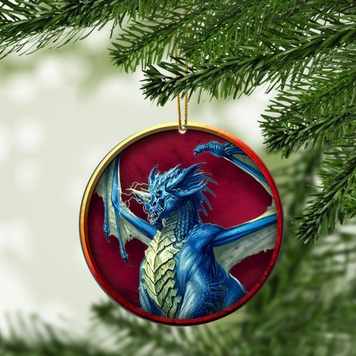 Gearhumans 3D DnD Blue Dragon Custom Ornament - Image 4