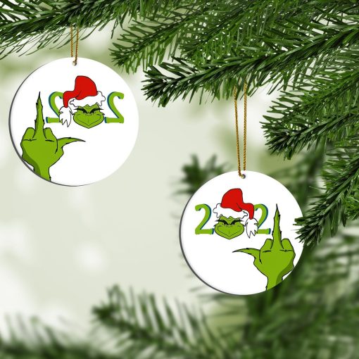 Gearhumans 3D The Grinch 2021 Christmas Stink Stank Stunk Custom Plastic Ornaments - Image 3
