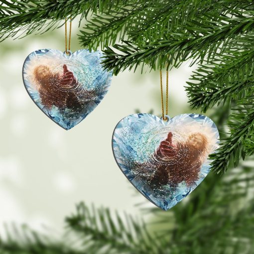 Gearhumans 3D Merry Christmas Jesus Give His Hand Custom Ornament - Image 3