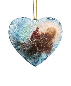 Gearhumans 3D Merry Christmas Jesus Give His Hand Custom Ornament