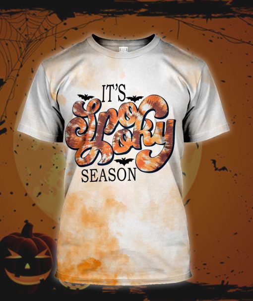 Gearhumans 3D Halloween Its Spooky Season Custom Bleached Shirt - Image 3