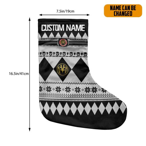 Gearhumans 3D White Mighty Morphin Power Ranger Ugly Custom Name Christmas Socks 1 Gearhumans 3D White Mighty Morphin Power Ranger Ugly Custom Name Christmas Socks