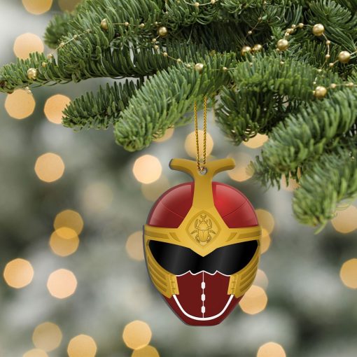 Gearhumans 3D Kabuto Raiger Red Power Rangers Christmas Custom Ornament - Image 4