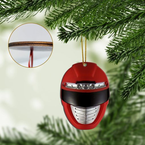 Gearhumans 3D Overdrive Red Power Rangers Christmas Custom Ornament - Image 2