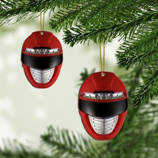 Gearhumans 3D Overdrive Red Power Rangers Christmas Custom Ornament - Image 3