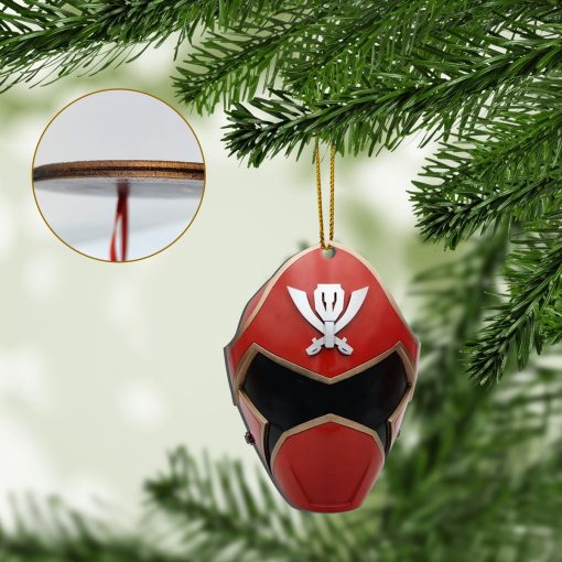 Gearhumans 3D Super Megaforce Red Power Rangers Christmas Custom Ornament - Image 2