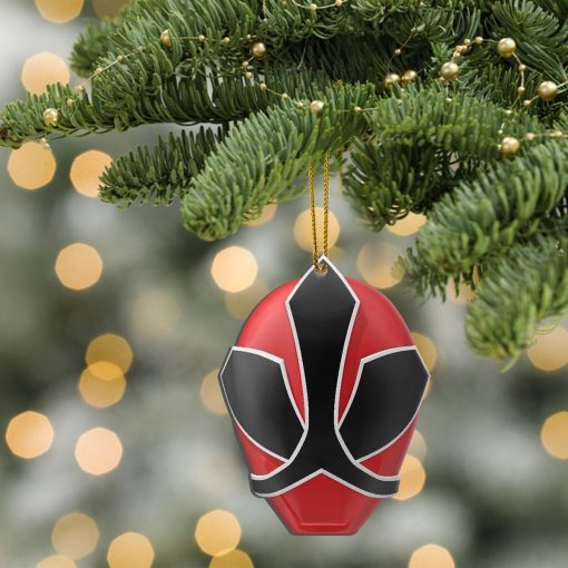Gearhumans 3D Shinkenger Red Power Rangers Christmas Custom Ornament - Image 4