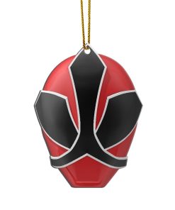 Gearhumans 3D Shinkenger Red Power Rangers Christmas Custom Ornament