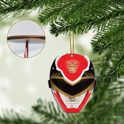 Gearhumans 3D Megaforce Red Power Rangers Christmas Custom Ornament
