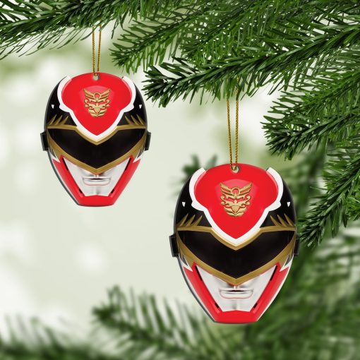 Gearhumans 3D Megaforce Red Power Rangers Christmas Custom Ornament