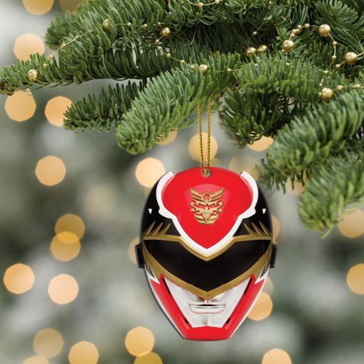 Gearhumans 3D Megaforce Red Power Rangers Christmas Custom Ornament