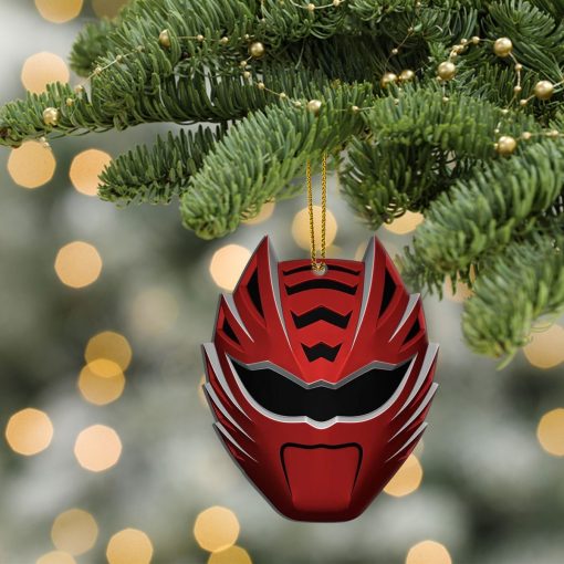 Gearhumans 3D Jungle Fury Red Power Rangers Christmas Custom Ornament