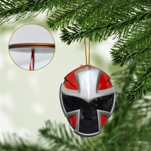 Gearhumans 3D Super Ninja Steel Red Power Rangers Christmas Custom Ornament - Image 2