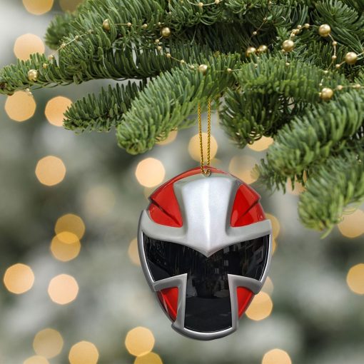 Gearhumans 3D Super Ninja Steel Red Power Rangers Christmas Custom Ornament - Image 4