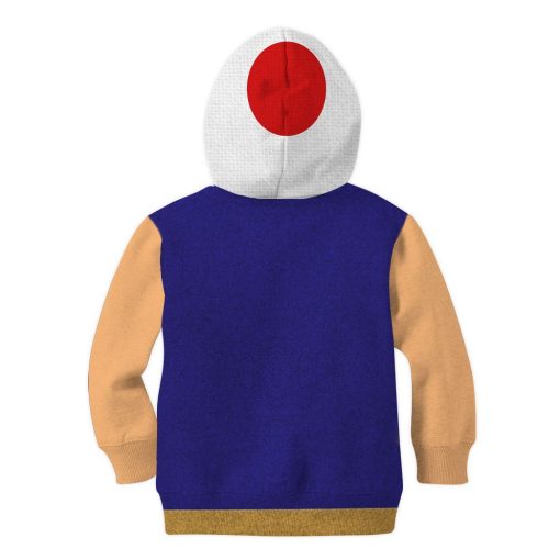 Gearhumans 3D Toad Mario Custom Kid Hoodie - Image 9