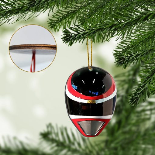 Gearhumans 3D Red Power Rangers In Space Christmas Custom Ornament - Image 2