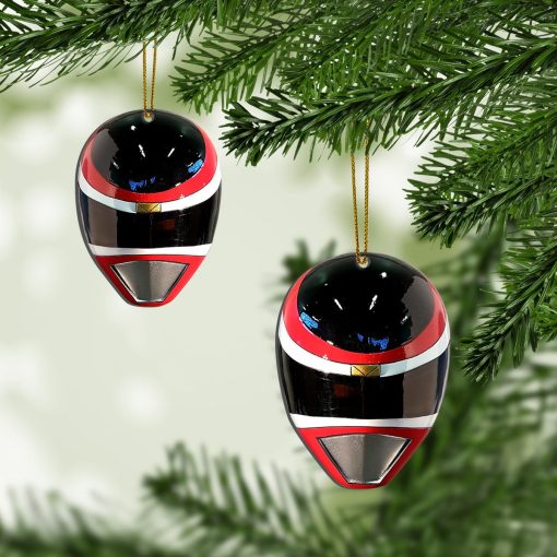 Gearhumans 3D Red Power Rangers In Space Christmas Custom Ornament - Image 3
