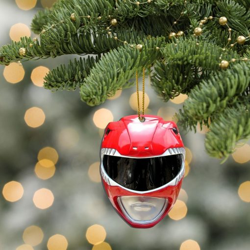 Gearhumans 3D Red Power Rangers Christmas Custom Ornament