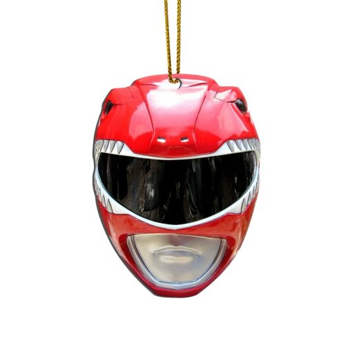 Gearhumans 3D Red Power Rangers Christmas Custom Ornament