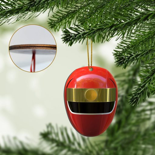 Gearhumans 3D Alien Red Power Rangers Christmas Custom Ornament 2 Gearhumans 3D Alien Red Power Rangers Christmas Custom Ornament - Image 2