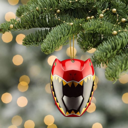 Gearhumans 3D Dino Charge Red Power Rangers Christmas Custom Ornament
