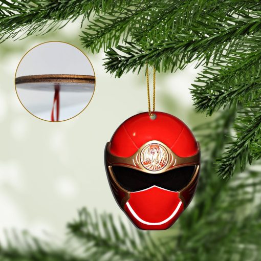 Gearhumans 3D Ninja Storm Red Power Rangers Christmas Custom Ornament - Image 2