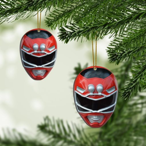 Gearhumans 3D Red Power Rangers Turbo Christmas Custom Ornament - Image 3