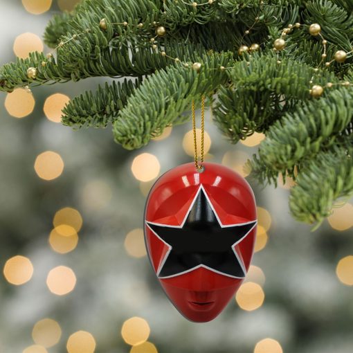 Gearhumans 3D Red Power Rangers Zeo Christmas Custom Ornament - Image 4