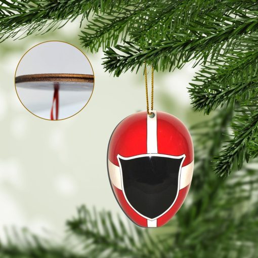 Gearhumans 3D Lightspeed Rescue Red Power Rangers Christmas Custom Ornament - Image 2