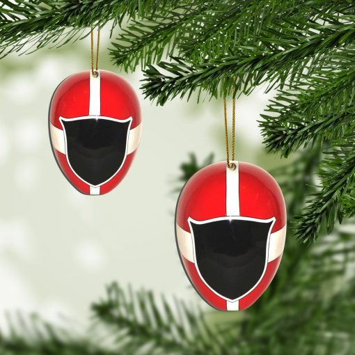 Gearhumans 3D Lightspeed Rescue Red Power Rangers Christmas Custom Ornament - Image 3