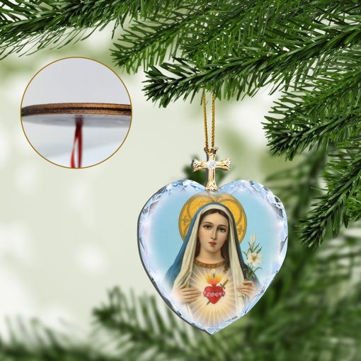 Gearhumans 3D Christmas Eve Mother Mary Is Beside You Custom Ornament - Image 2