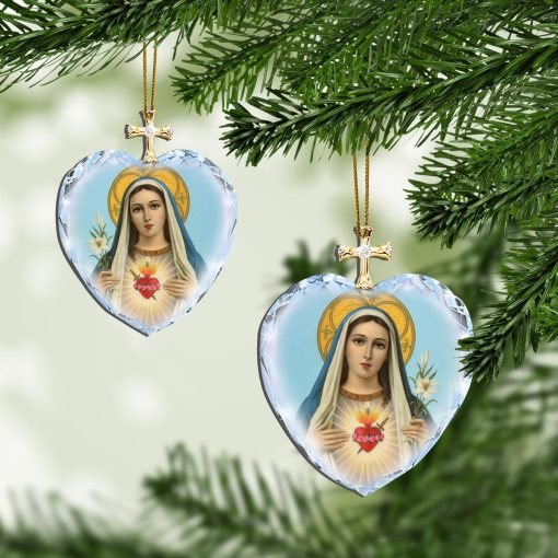 Gearhumans 3D Christmas Eve Mother Mary Is Beside You Custom Ornament - Image 3