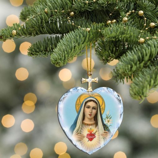 Gearhumans 3D Christmas Eve Mother Mary Is Beside You Custom Ornament - Image 4