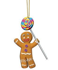 Gearhumans 3D Gingerbread Man Custom Plastic Ornament