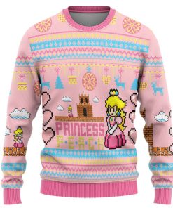 Gearhumans 3D Super Mario Princess Peach Custom Ugly Long sleeve