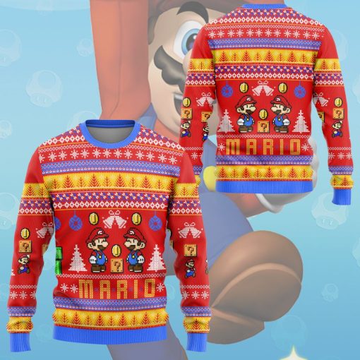 Gearhumans 3D Super Mario Mario Custom Ugly Long sleeve - Image 3