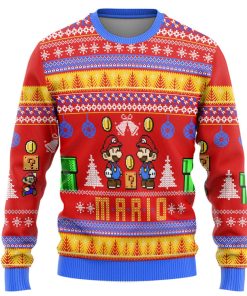 Gearhumans 3D Super Mario Mario Custom Ugly Long sleeve