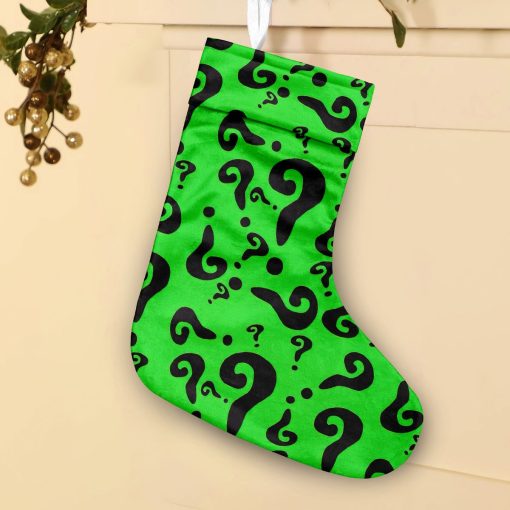 Gearhumans 3D DC The Riddler Custom Christmas Stocking